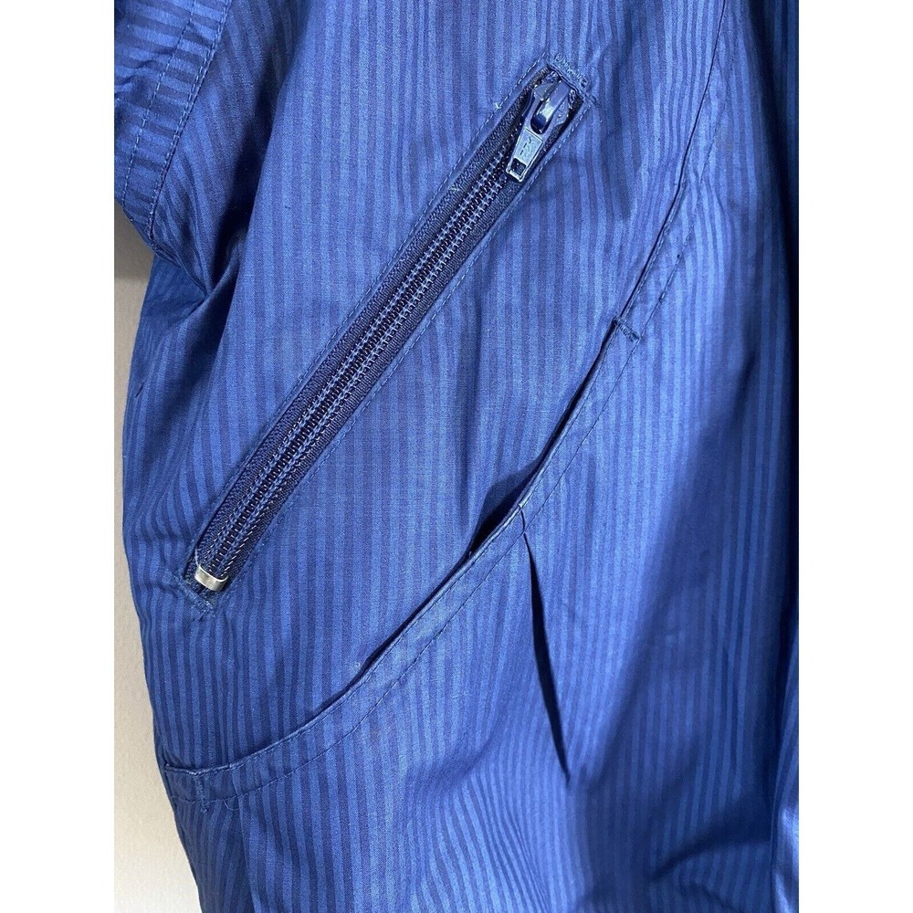 Peregrine Mayday Vintage Blue Pinstripe Goose Down Puffer Jacket Mens Medium - Picture 4 of 10